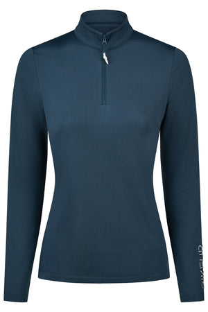 Pikeur ZIP SHIRT polo de concours, coloris pine green, vue de face