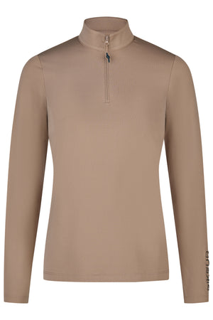 Pikeur ZIP SHIRT polo de concours, coloris mocha cream, vue de face