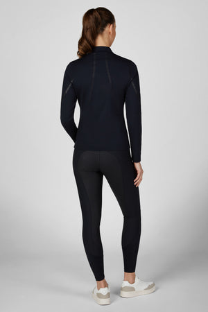 Pikeur ZONE ZIP SHIRT polo de concours, coloris noir, porté vue de dos