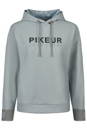 Pikeur PLUSHLUXE HOODY sweat d'équitation, coloris dusty blue, vue de face