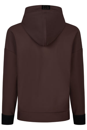 Pikeur PLUSHLUXE HOODY sweat d'équitation, coloris chocolate brown, vue de dos
