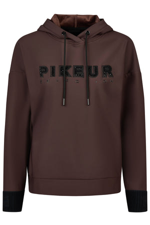 Pikeur PLUSHLUXE HOODY sweat d'équitation, coloris chocolate brown, vue de face