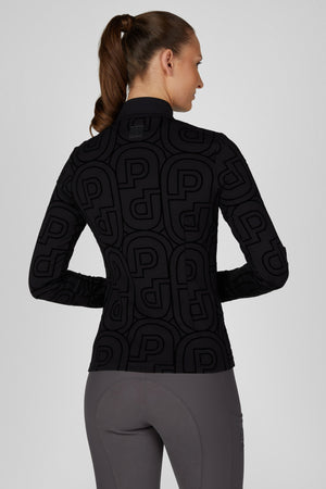 Pikeur Haut technique zippé ZIP PRINT, coloris black, porté vue de dos