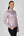 Pikeur Haut technique zippé ZIP PRINT, coloris ash mauve, porté vue de face
