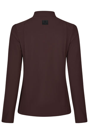 Pikeur ZIP RIP SHIRT polo de concours, coloris chocolate brown, vue de dos
