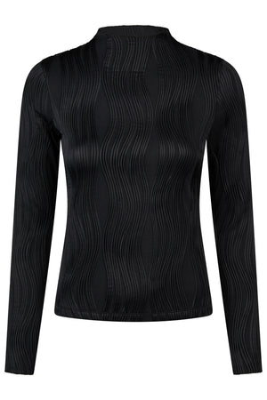 Pikeur Haut manches longues WAVELINE, coloris black, vue de face