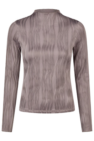 Pikeur Haut manches longues WAVELINE, coloris ash mauve, vue de face