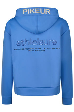 Pikeur ZIP HOODY sweat d'équitation, coloris electric blue, vue de dos