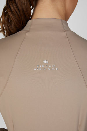 Pikeur ROLLNECK sous-pull technique, coloris mocha cream, porté, détail