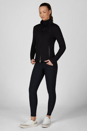 Pikeur FLEECE JACKET veste polaire, coloris noir, porté vue de face