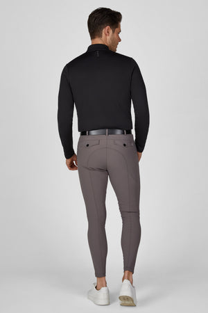 Pikeur polo de concours, coloris noir, porté vue de dos