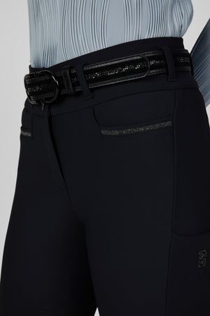 Pikeur LINNETT SO GripTec pantalon d'équitation, coloris nightblue, porté, détail