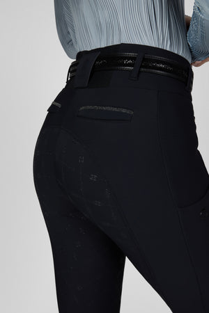 Pikeur LINNETT SO GripTec pantalon d'équitation, coloris nightblue, porté, détail