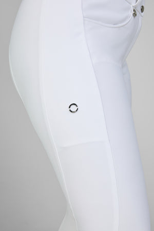 Culotte d'équitation Pikeur Amia SD KN Mid-Waist White - détail 1