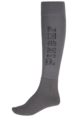 Chaussettes d'équitation chaudes Pikeur Selection, coloris basalt grey, vue de face