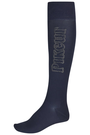 Pikeur KNEE SOCKS STUDS chaussettes d'équitation, coloris nightblue, vue de face