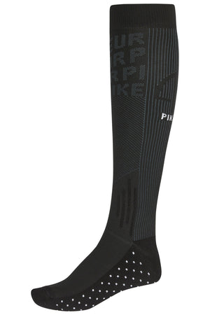 Pikeur ZONE KNEE SOCKS chaussettes d'équitation, coloris noir, vue de face