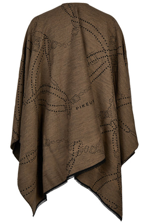 Pikeur CAPE cape imperméable, coloris mocha cream, vue de dos