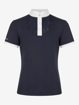 Chemisier de concours Belle Young Rider bleu marine vue d'ensemble