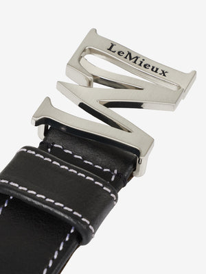 Ceinture Monogramme LeMieux noire vue de détail