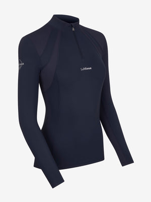 Sous-pull Mia Mesh LeMieux bleu marine vue de profil
