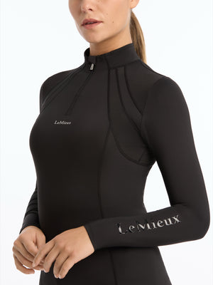Sous-pull Mia Mesh LeMieux noir vue de trois quarts