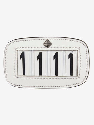 Porte-numéro de selle LeMieux 4 emplacements blanc vue de détail