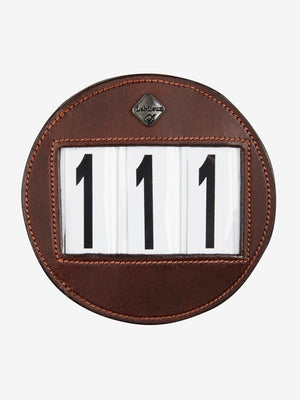 Porte-numéro de bridon LeMieux marron vue de détail