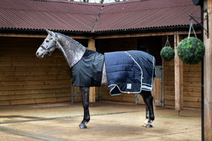 Protection de poitrail LeMieux noire à l'écurie