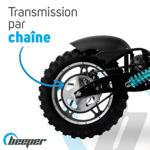 Trottinette elétrica Beeper cross 36V 1000W Com assento