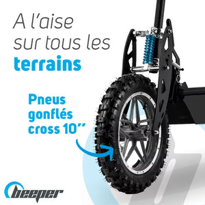 Trottinette elétrica Beeper cross 36V 1000W Com assento