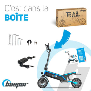 Trottinette elétrica todo-o-terreno Beeper TRAIL • 500W 48V