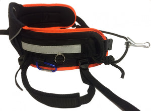 Baudrier GRIZZLY avec crochet finlandais Zero DC – black+neon orange