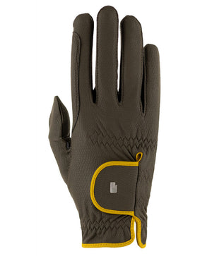 Roeckl – Gants Malta bicolores Kaki/moutarde | Sellerie Bucéphale