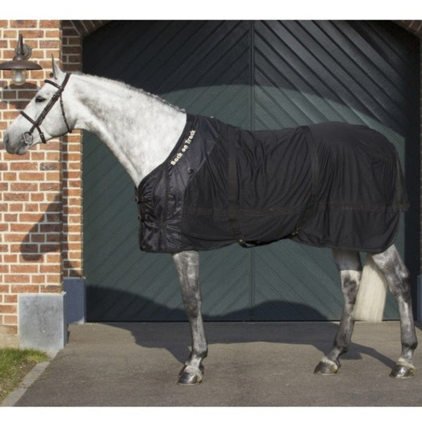 Back on Track – Chemise filet Noir sur cheval gris | Sellerie Bucéphale