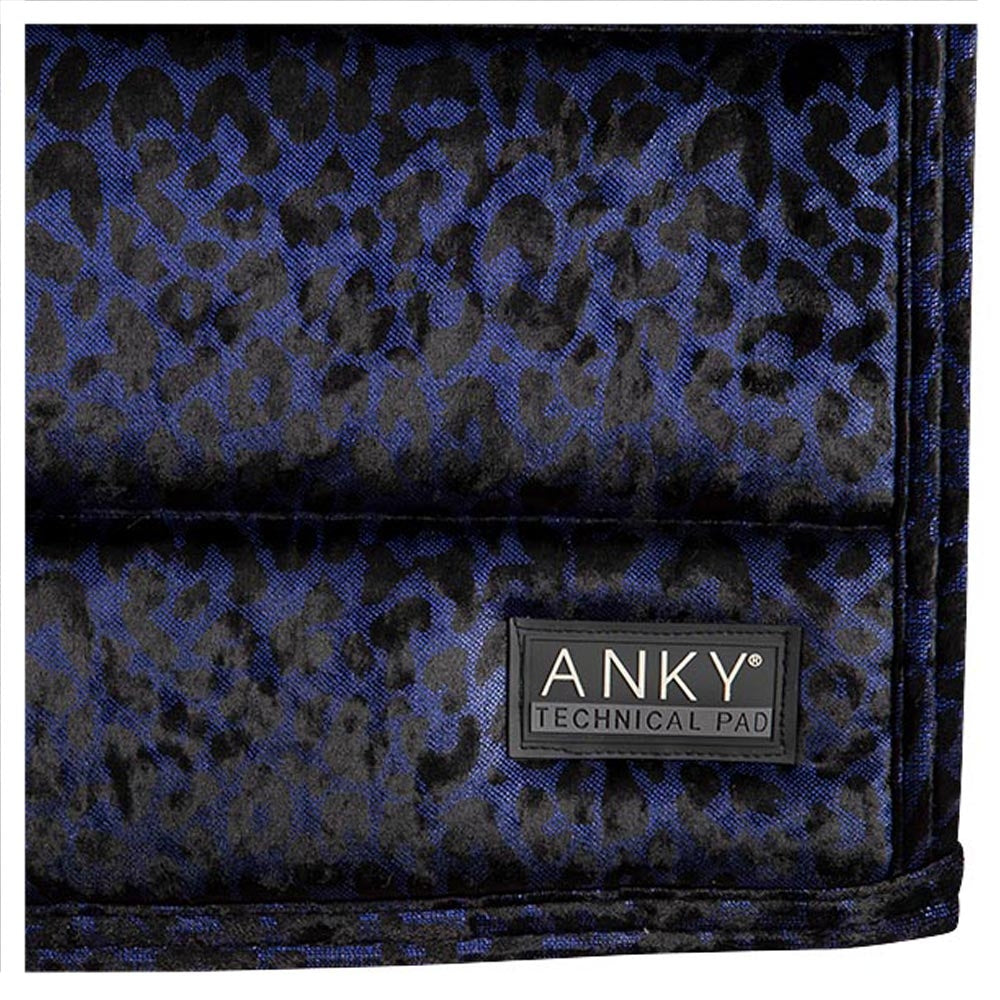 Anky – Tapis Anky Leopard Print Dressage Bleu  | Sellerie Bucéphale