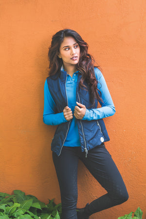 Anky – Gilet matelassé Anky M Bleu marine  | Sellerie Bucéphale