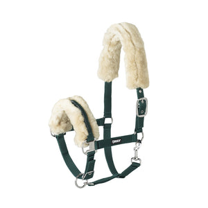 Eskadron – Licol Classic Sport Eskadron mouton Cognac-creme-bleu nuit Cheval  | Sellerie Bucéphale