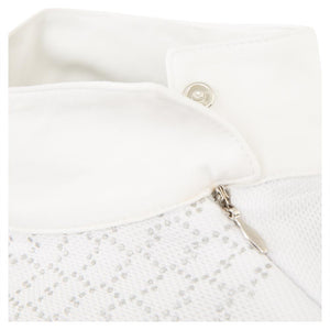 BR – Polo BR Calgary Competition femme Blanc détail | Sellerie Bucéphale