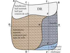 Mattès – Amortisseur en mouton forme dressage avec Correction  system XL   | Sellerie Bucéphale