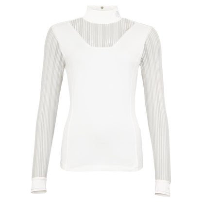 Anky – Polo de concours ANKY® Longsleeve Shirt Mesh Blanc face  | Sellerie Bucéphale