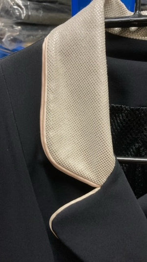 Lamantia Couture – Mini-frac Lamantia Couture femme SoftShell col suédine beige 42   | Sellerie Bucéphale