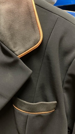 Lamantia Couture – Veste Lamantia Couture homme soft shell bordure camel sur-mesure   | Sellerie Bucéphale