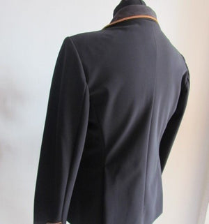 Lamantia Couture – Veste Lamantia Couture homme soft shell bordure camel sur-mesure   | Sellerie Bucéphale