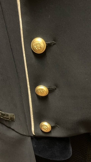 Lamantia Couture – Frac Lamantia Couture homme bleu nuit velours sur-mesure   | Sellerie Bucéphale