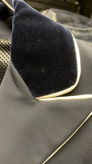 Lamantia Couture – Frac Lamantia Couture homme bleu nuit velours sur-mesure   | Sellerie Bucéphale