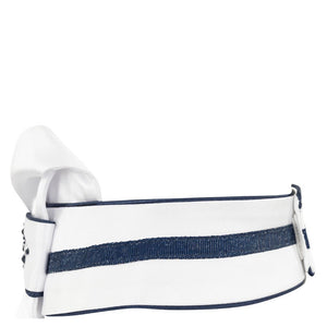 Anky – Lavallière Stone-Deluxe Bleu marine détail du col  | Sellerie Bucéphale