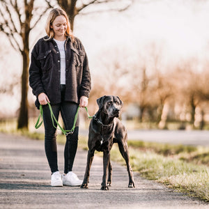 Sprenger – Laisse caoutchoutée réglable chien noir  | Sellerie Bucéphale