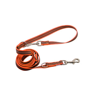 Sprenger – Laisse caoutchoutée réglable coloris Orange  | Sellerie Bucéphale