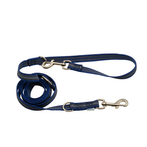 Sprenger – Laisse caoutchoutée réglable coloris Bleu | Sellerie Bucéphale